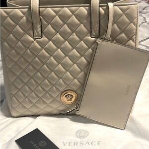 VERSACE LaMedusa Quilted leather